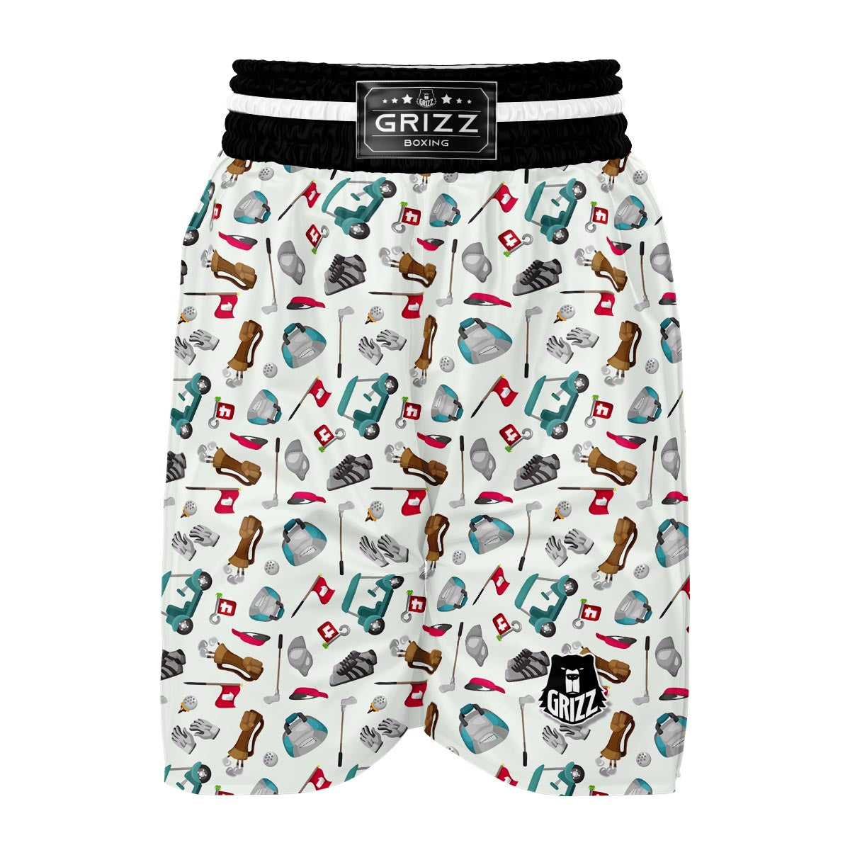 Golf Print Pattern Boxing Shorts-grizzshop