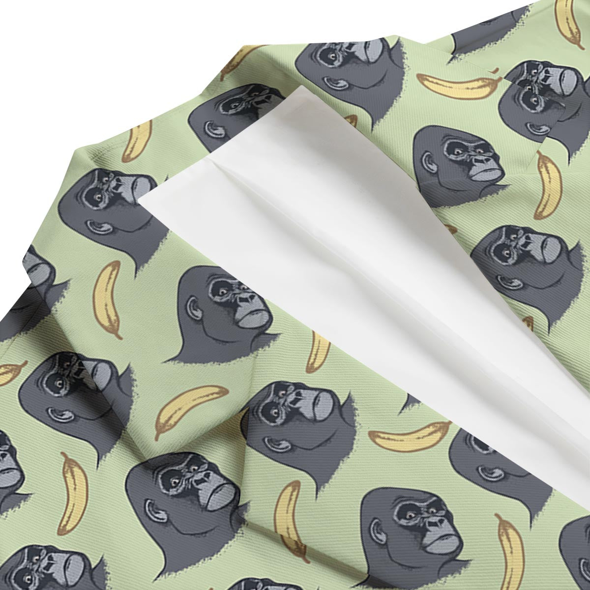 Gorilla Banana Pattern Print Men's Blazer-grizzshop