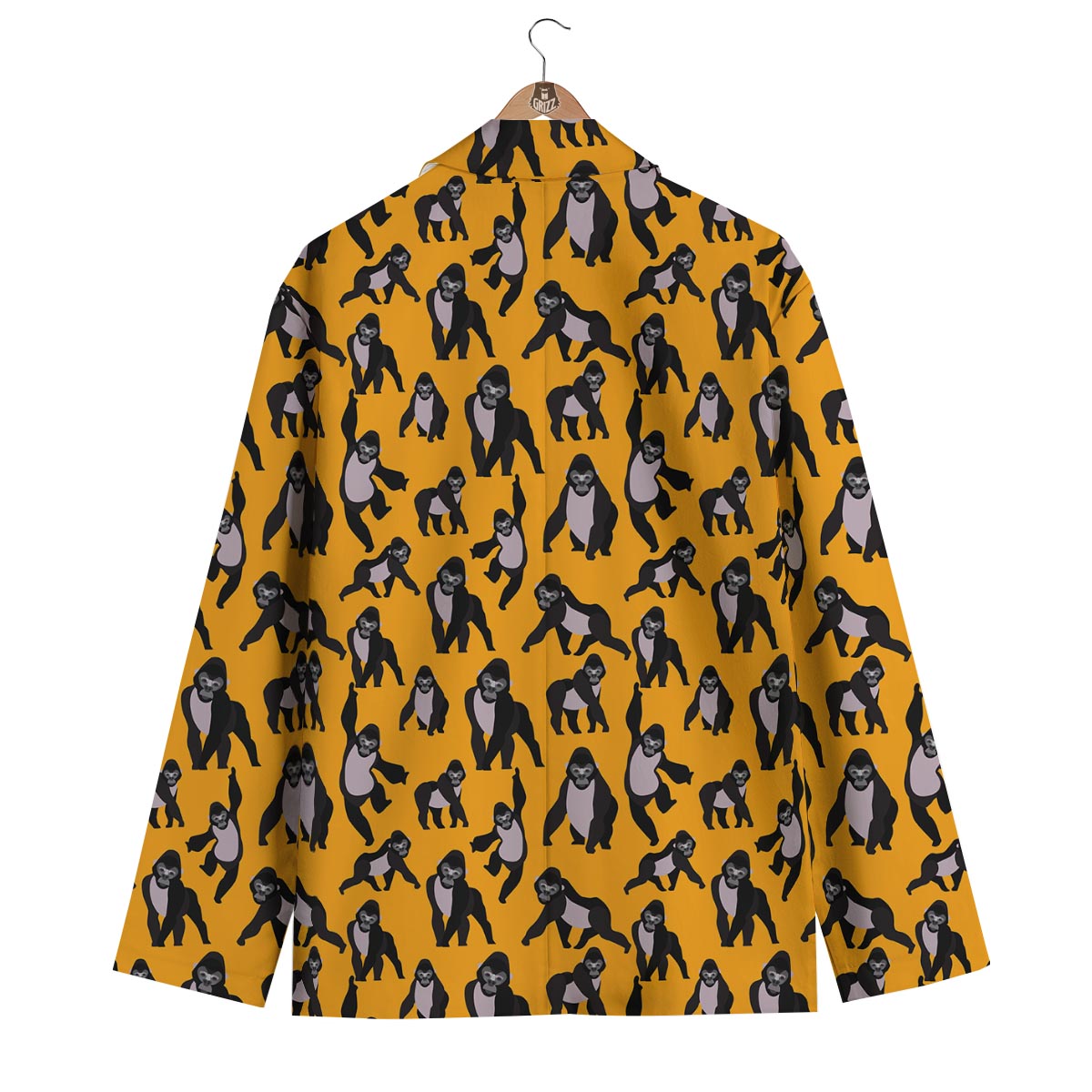 Gorilla Pattern Print Men's Blazer-grizzshop