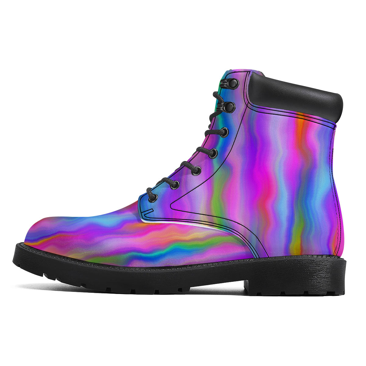 Gradient Psychedelic Print Pattern Boots-grizzshop