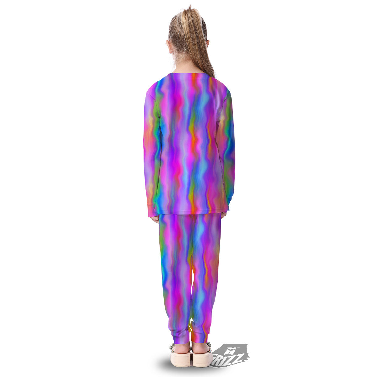 Gradient Psychedelic Print Pattern Kid's Pajamas-grizzshop