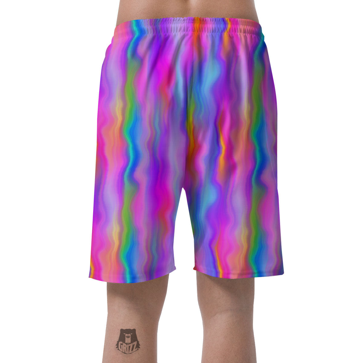 Gradient Psychedelic Print Pattern Men's Shorts-grizzshop