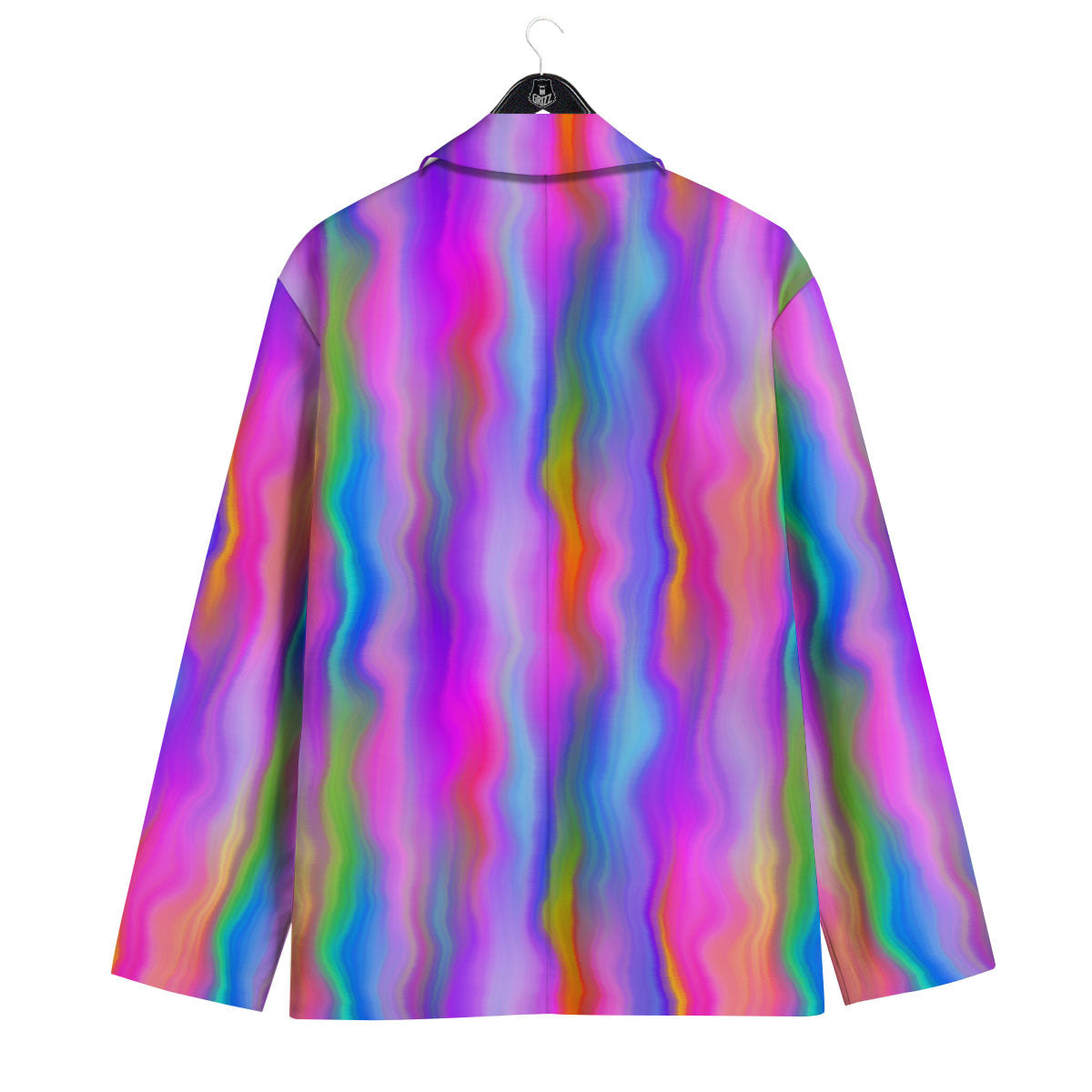 Gradient Psychedelic Print Pattern Men's Sport Coat-grizzshop