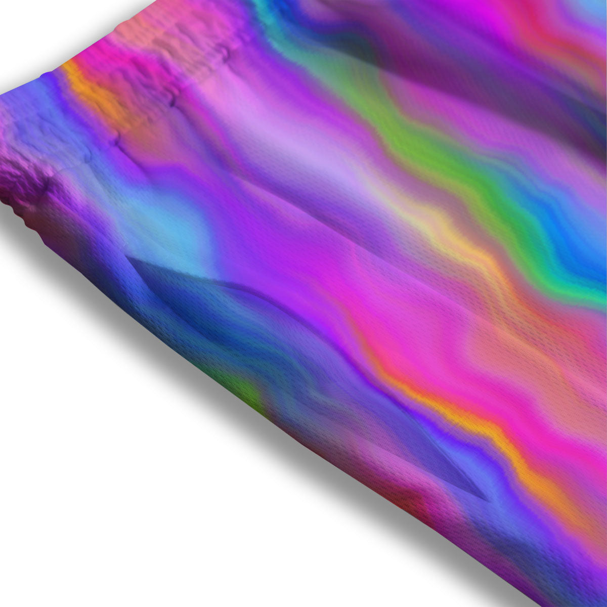 Gradient Psychedelic Print Pattern Mesh Shorts