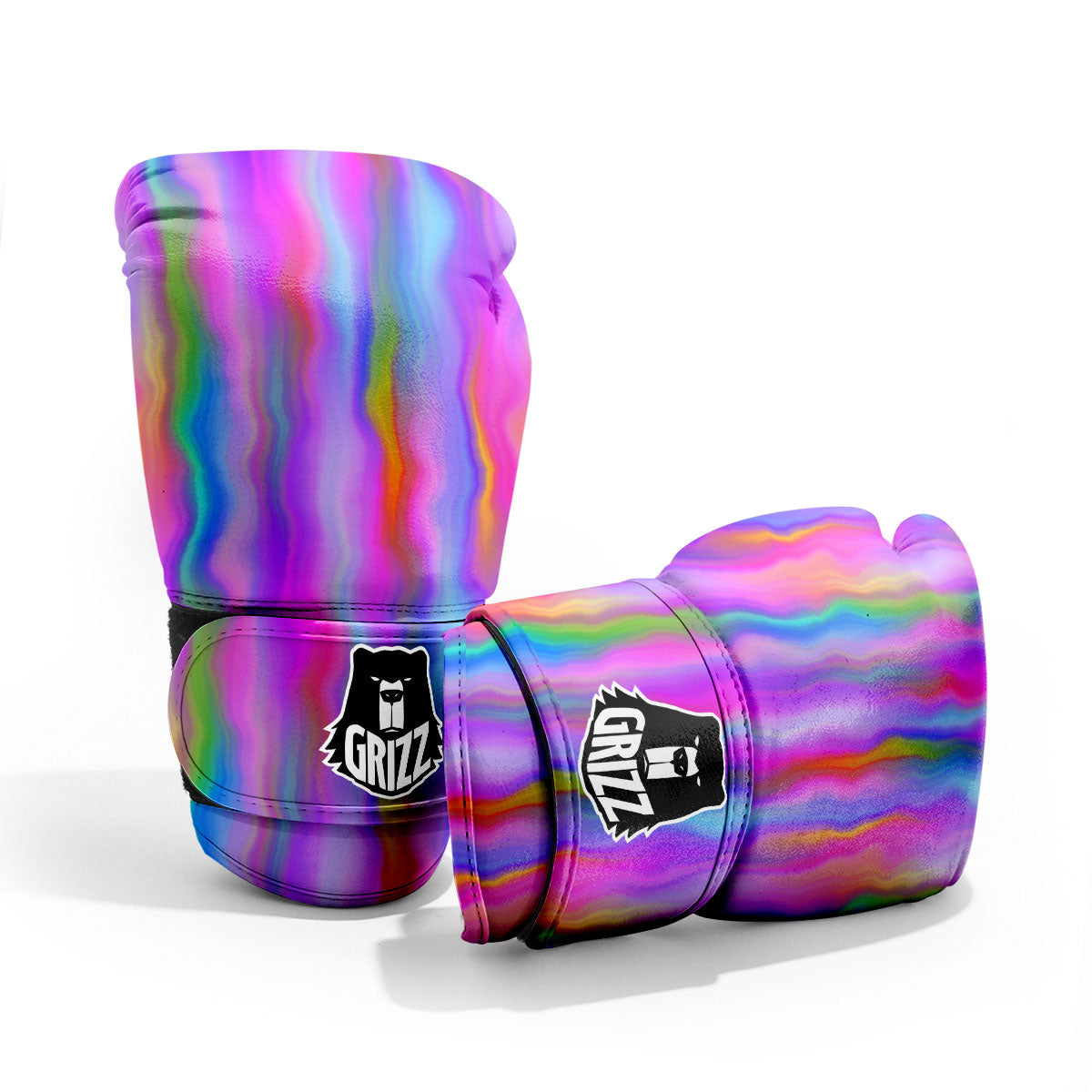 Gradient Psychedelic Print Pattern Pro Boxing Glove