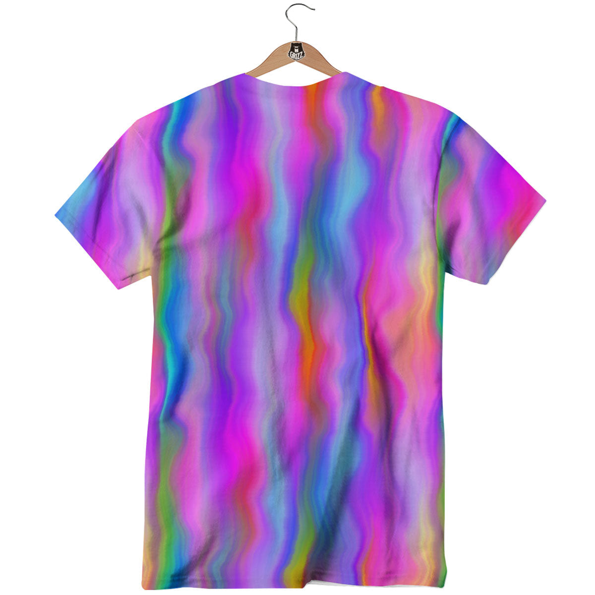 Gradient Psychedelic Print Pattern T-Shirt-grizzshop
