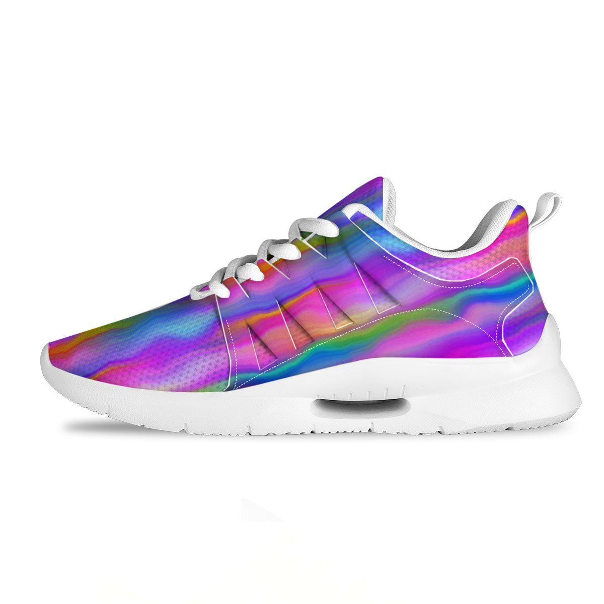Gradient Psychedelic Print Pattern Tennis Shoes-grizzshop