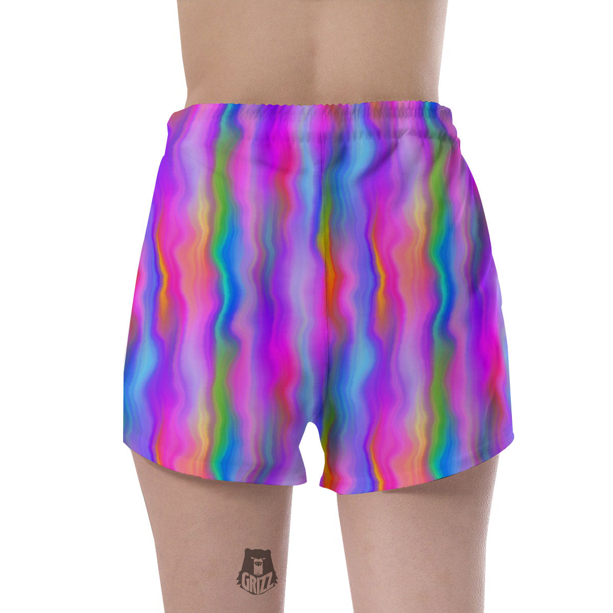Gradient Psychedelic Print Pattern Women's Shorts-grizzshop