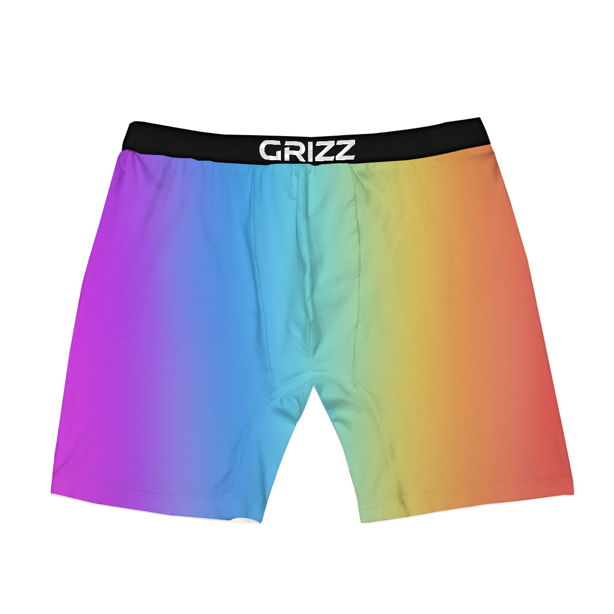 Gradient Rainbow Print Pattern Boxer Briefs-grizzshop