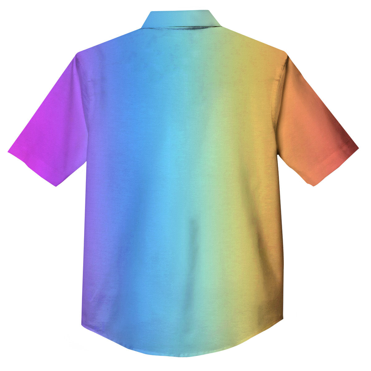 Gradient Rainbow Print Pattern Button Up Shirt-grizzshop