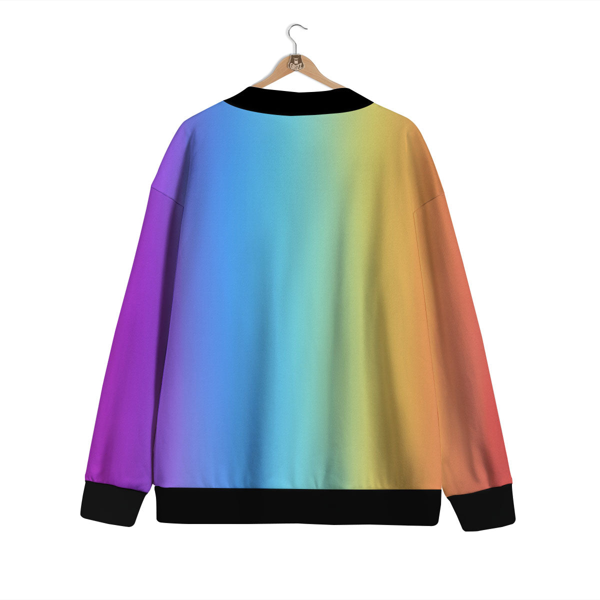 Gradient Rainbow Print Pattern Cardigan-grizzshop