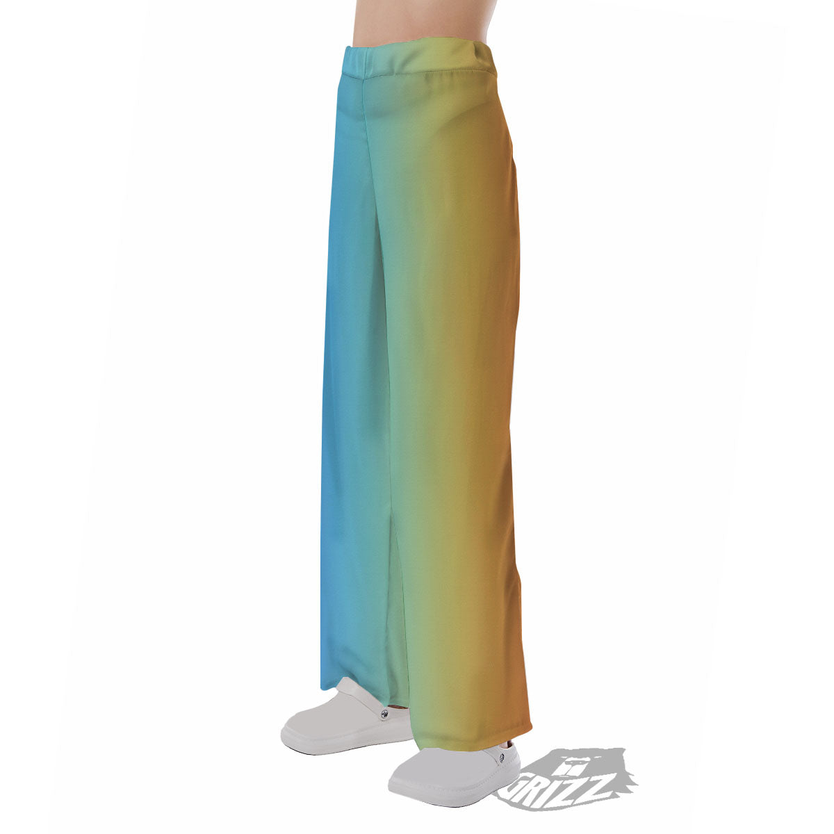 Gradient Rainbow Print Pattern Pajama Pants-grizzshop