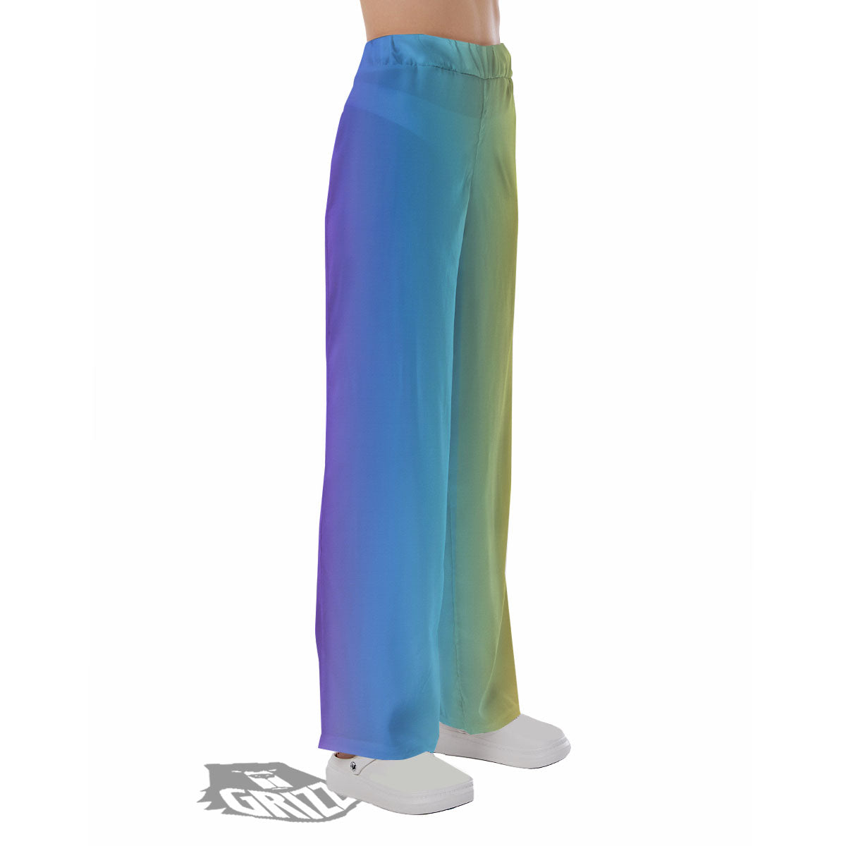 Gradient Rainbow Print Pattern Pajama Pants-grizzshop