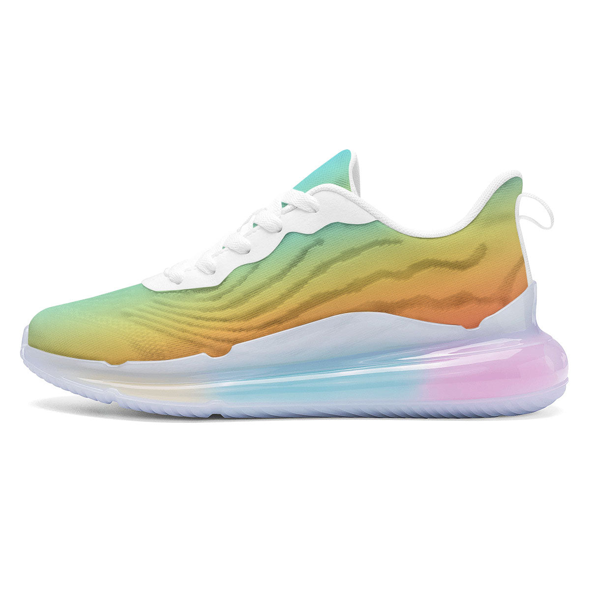 Gradient Rainbow Print Pattern Running Sneakers-grizzshop