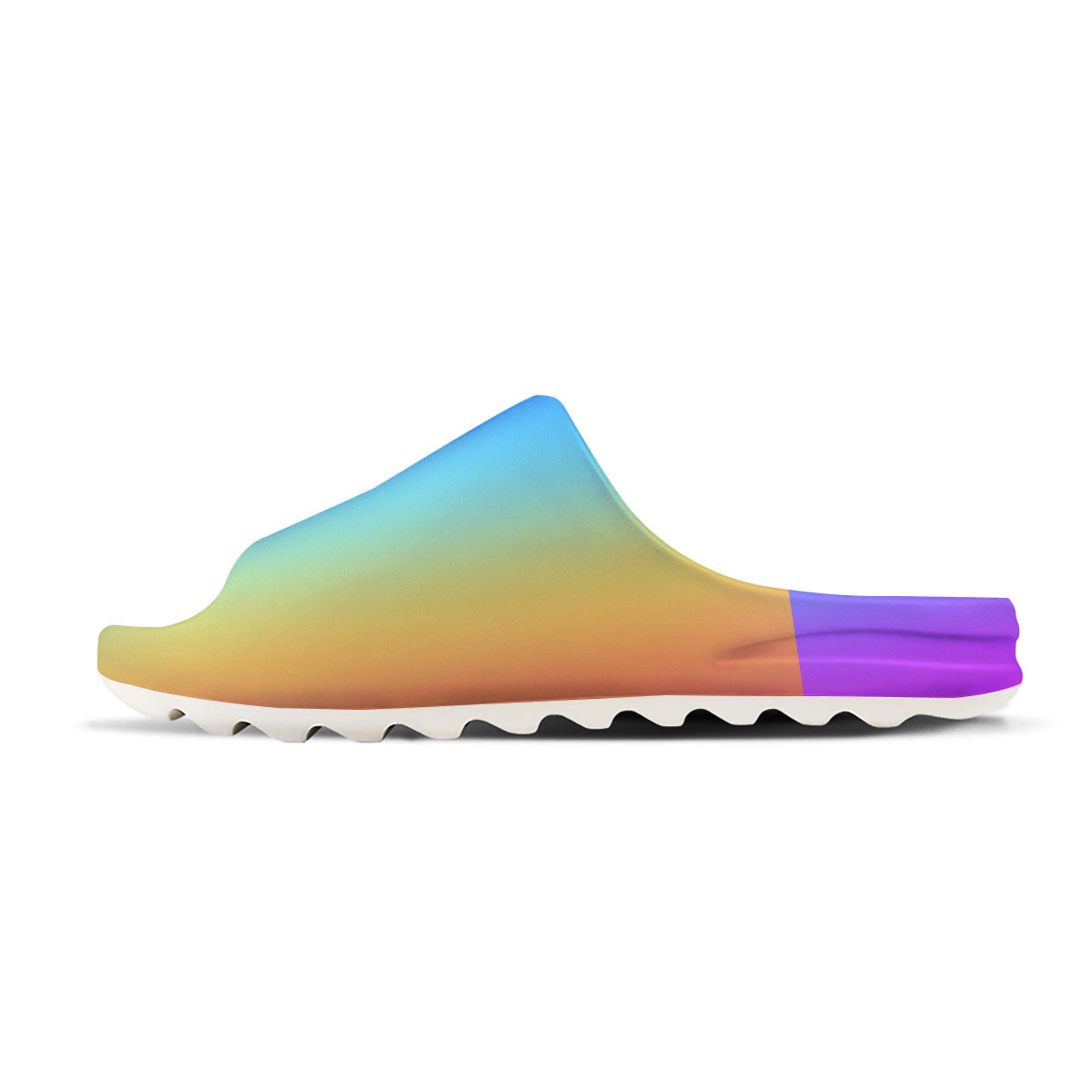 Gradient Rainbow Print Pattern Sandals-grizzshop