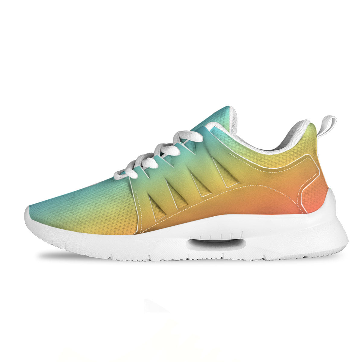 Gradient Rainbow Print Pattern Tennis Shoes-grizzshop