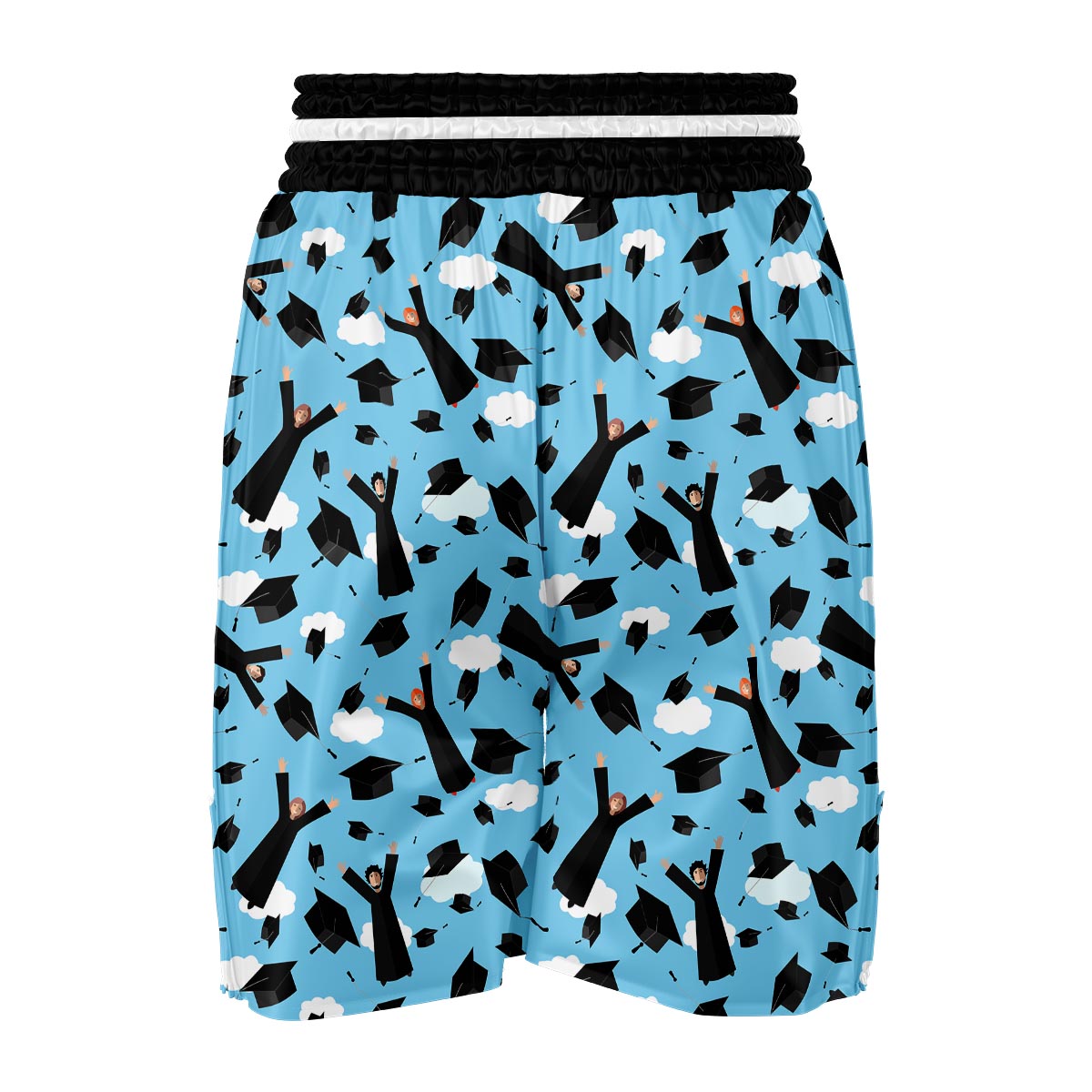 Graduation Day Pattern Print Boxing Shorts-grizzshop