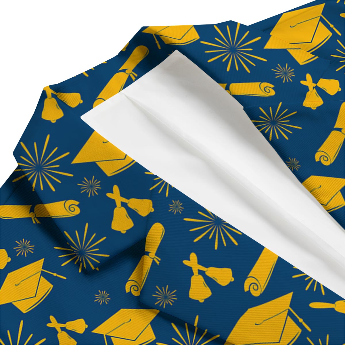 Graduation Pattern Print Men's Blazer-grizzshop