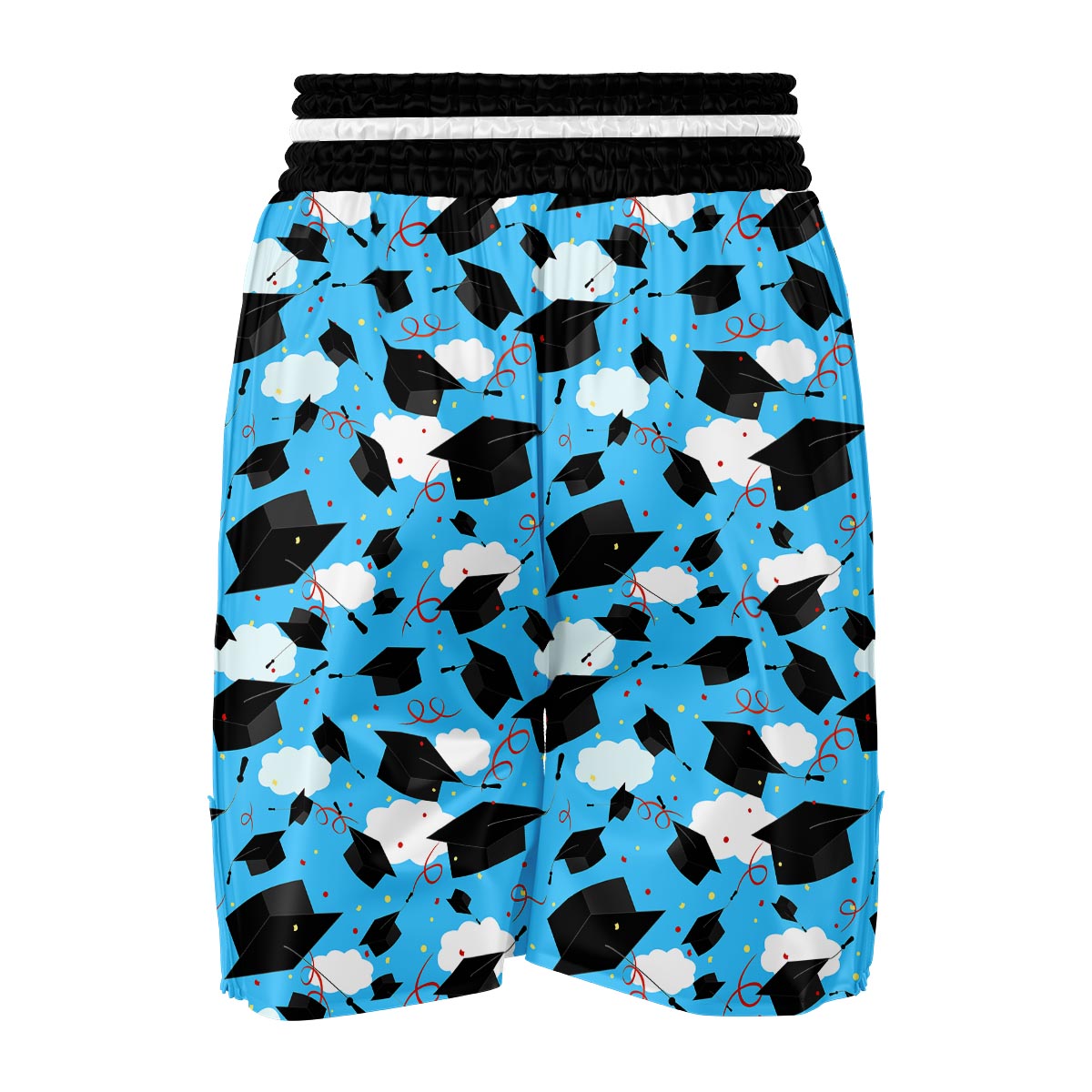Graduation Print Pattern Boxing Shorts-grizzshop