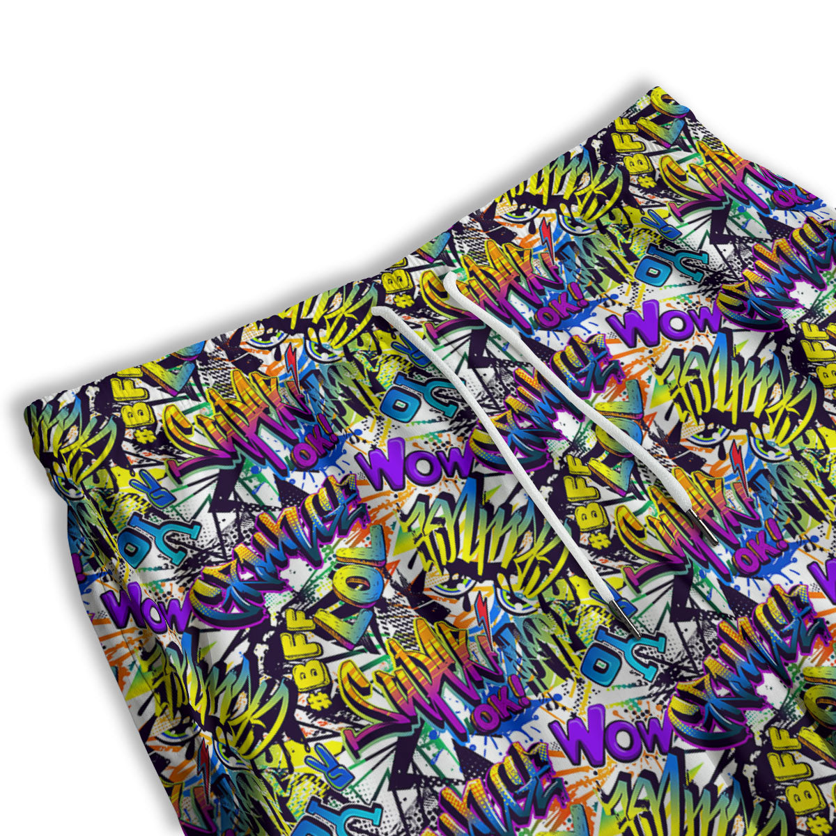 Graffiti Colorful Print Pattern Men's Athletic Shorts
