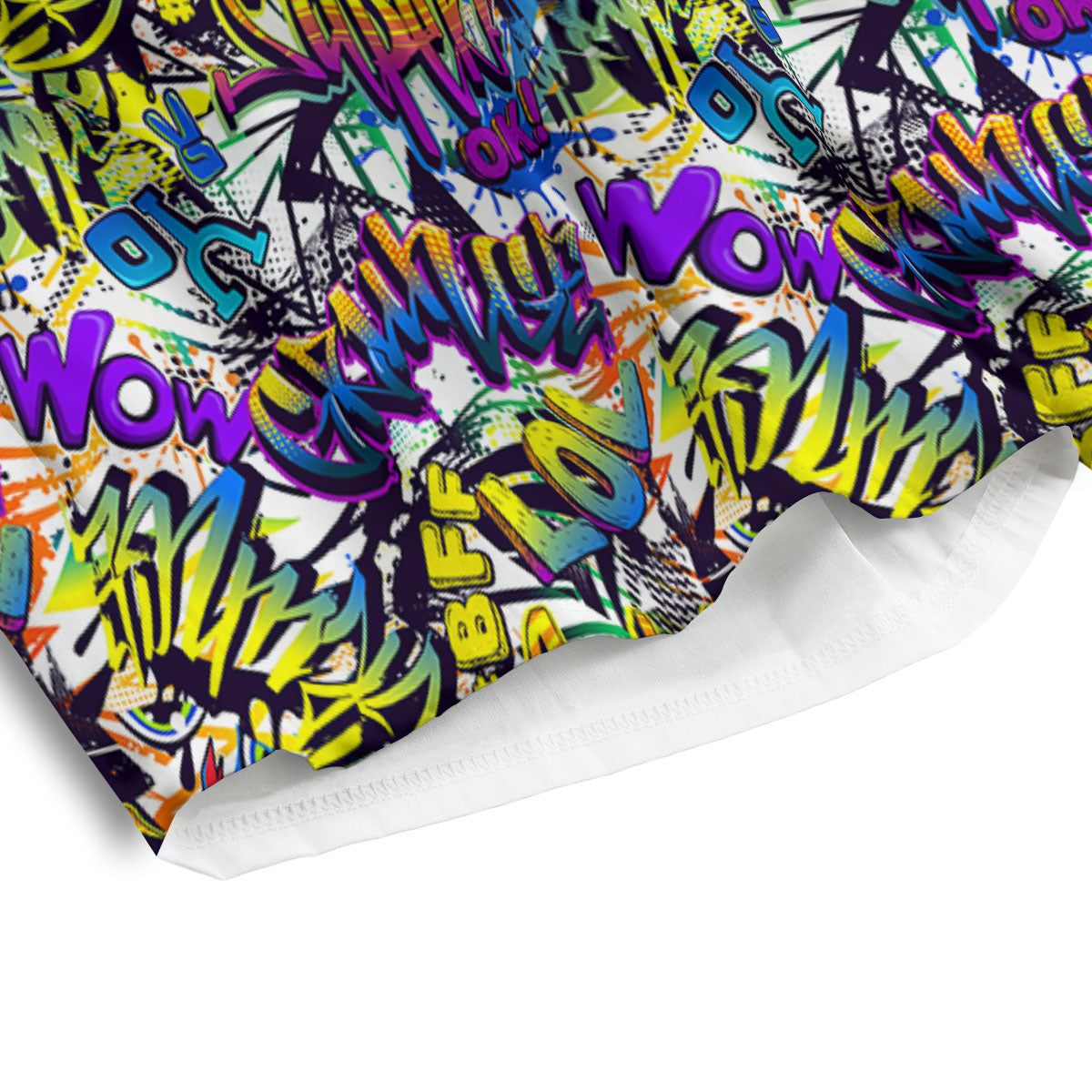 Graffiti Colorful Print Pattern Men's Athletic Shorts