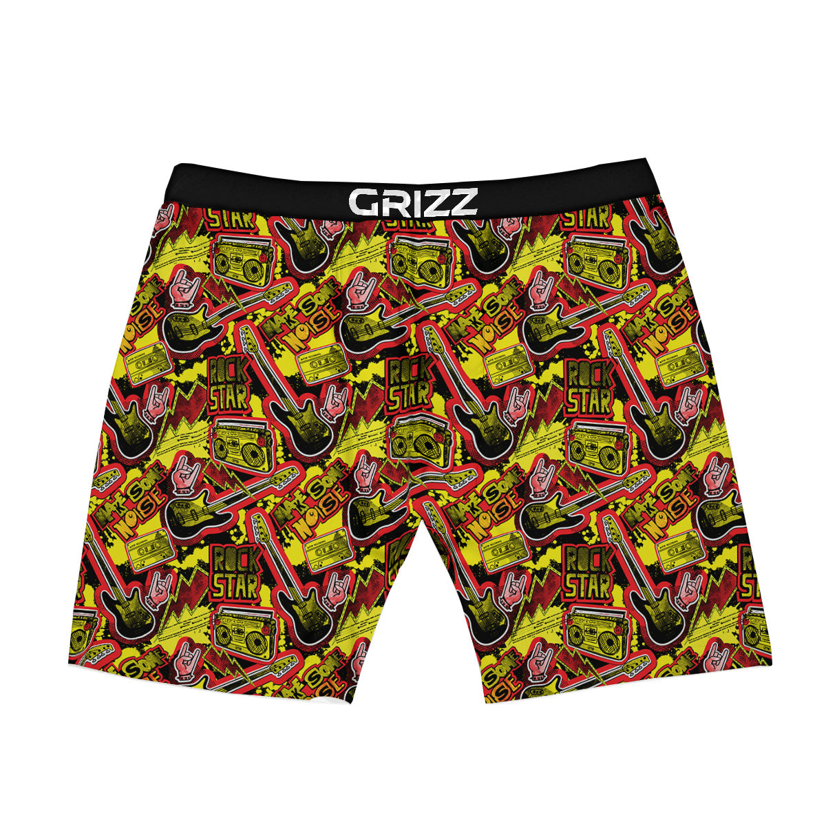 Graffiti Music Rock Star Print Pattern Boxer Briefs-grizzshop