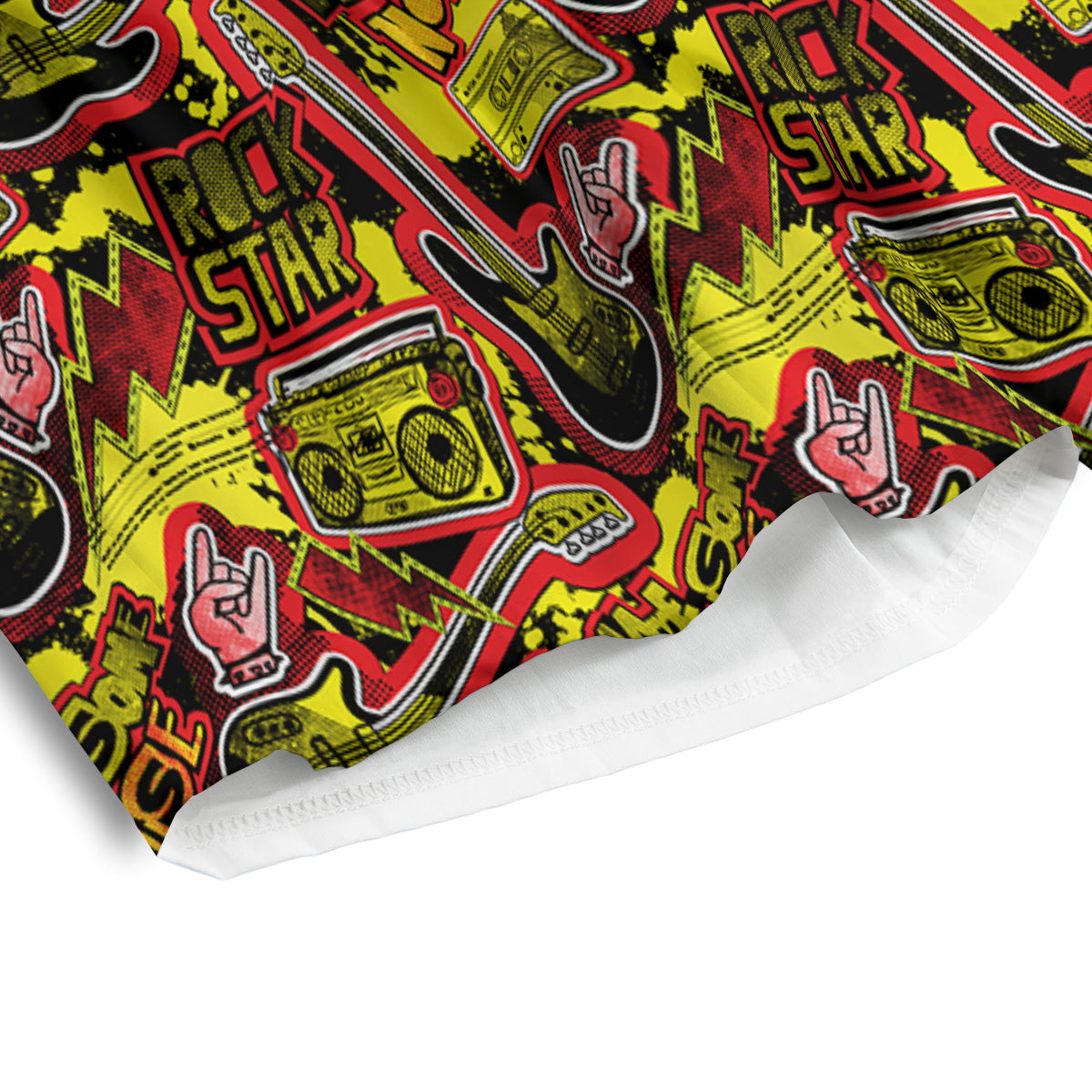 Graffiti Music Rock Star Print Pattern Men's Athletic Shorts