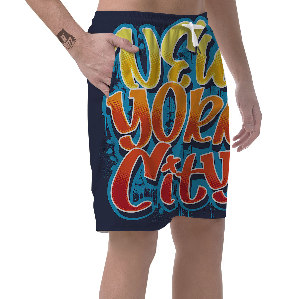 Graffiti NYC Print Men's Shorts-grizzshop