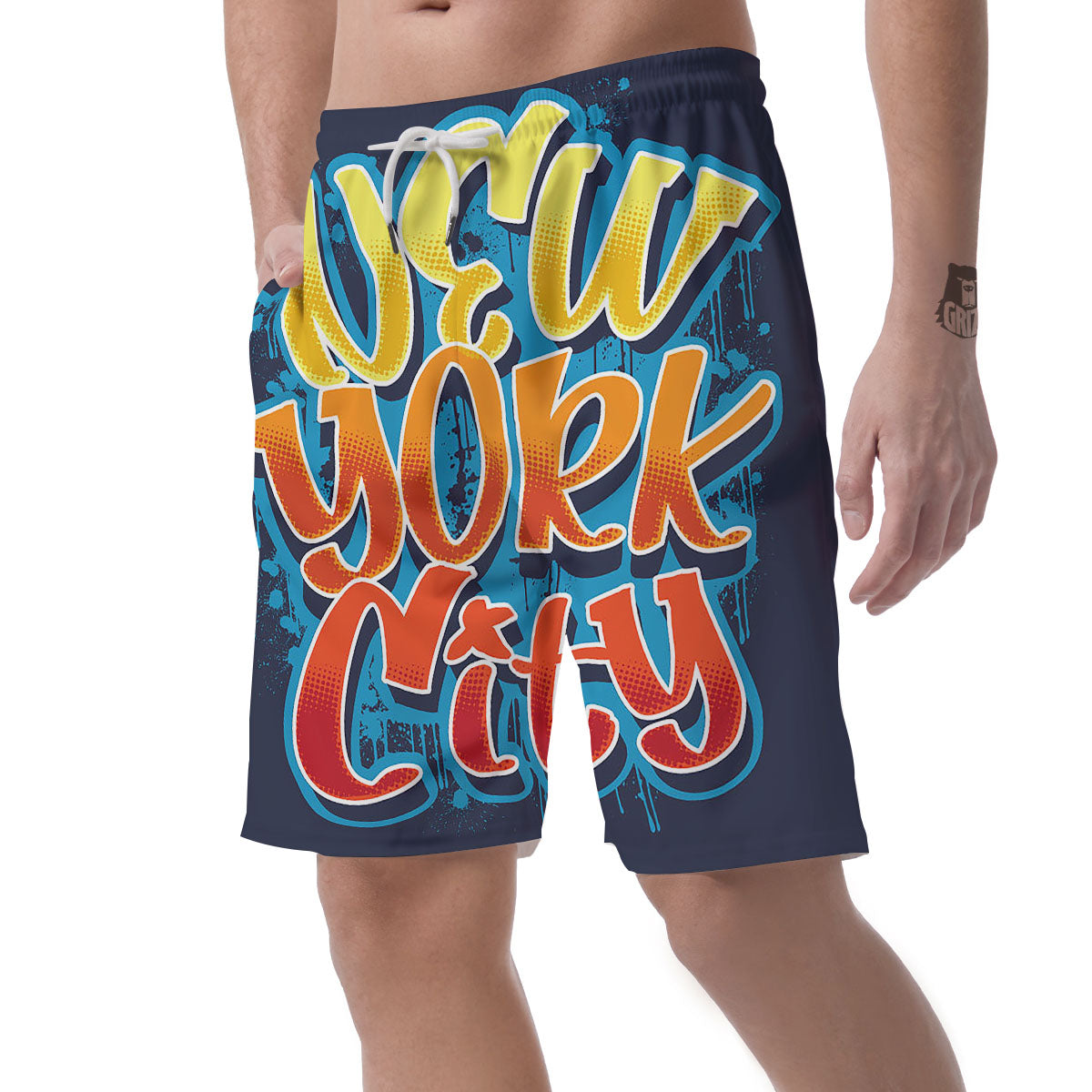 Graffiti NYC Print Men's Shorts-grizzshop
