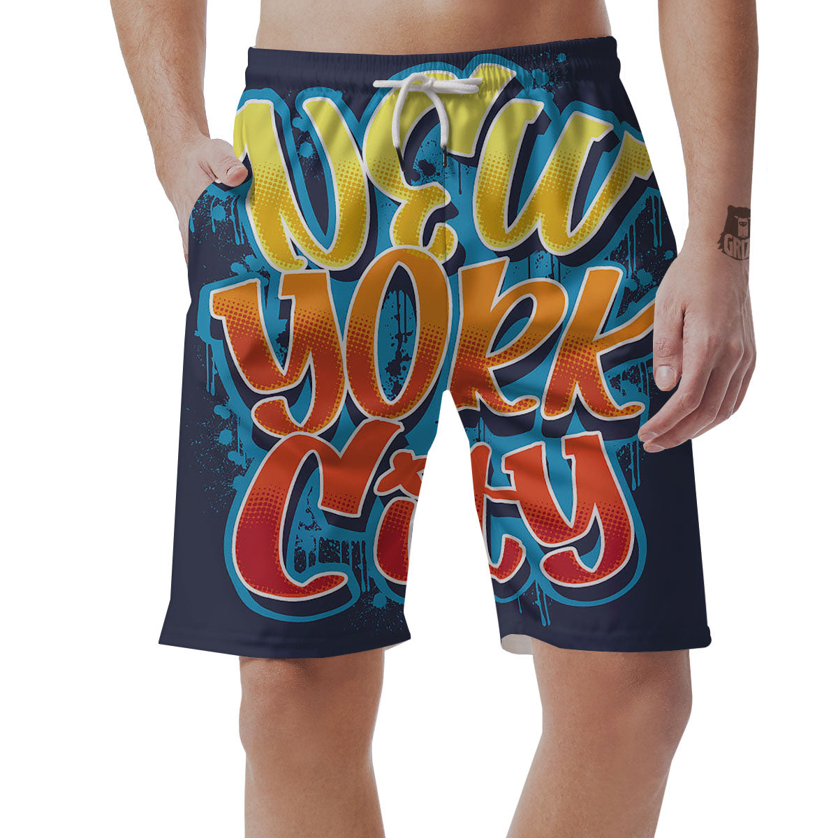 Graffiti NYC Print Men's Shorts-grizzshop
