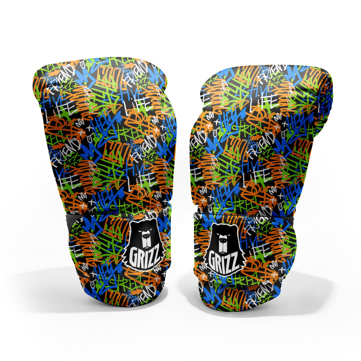 Graffiti Text Print Pattern Pro Boxing Glove