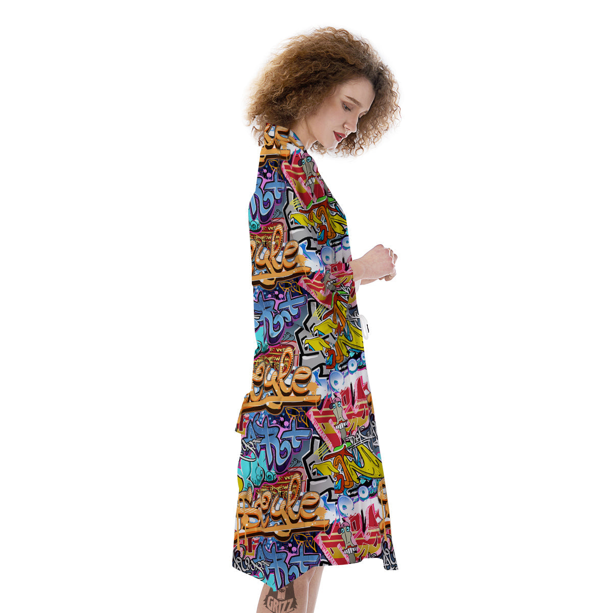 Graffity Street Art Print Pattern Kimono-grizzshop