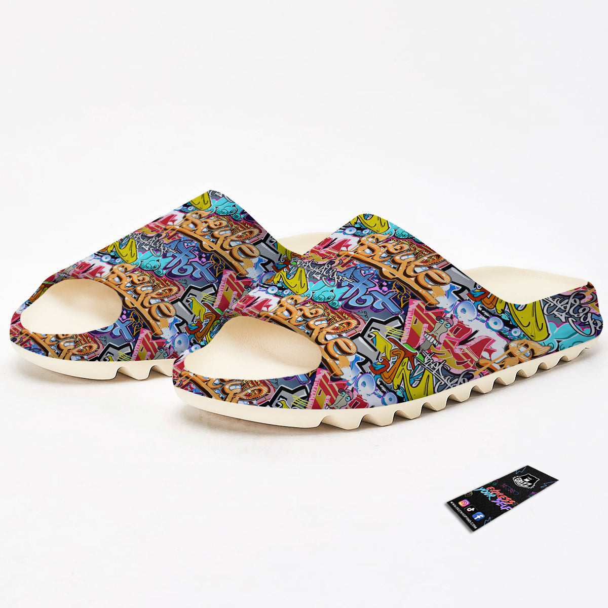 Graffity Street Art Print Pattern Sandals-grizzshop
