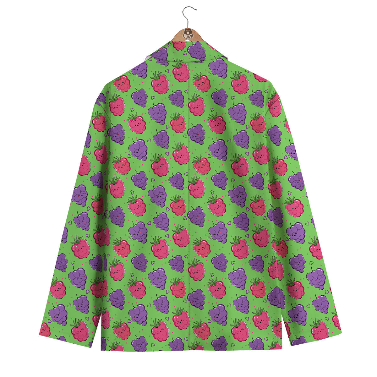 Grape Cute Print Pattern Men's Blazer-grizzshop