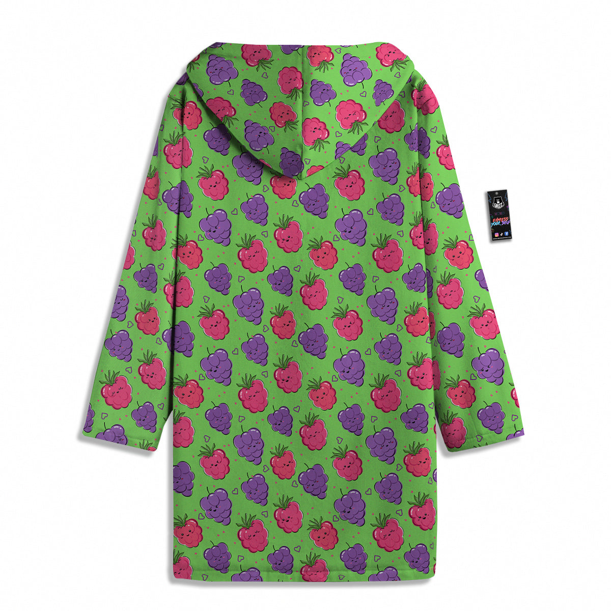 Grape Cute Print Pattern Men's Windbreaker Jacket-grizzshop