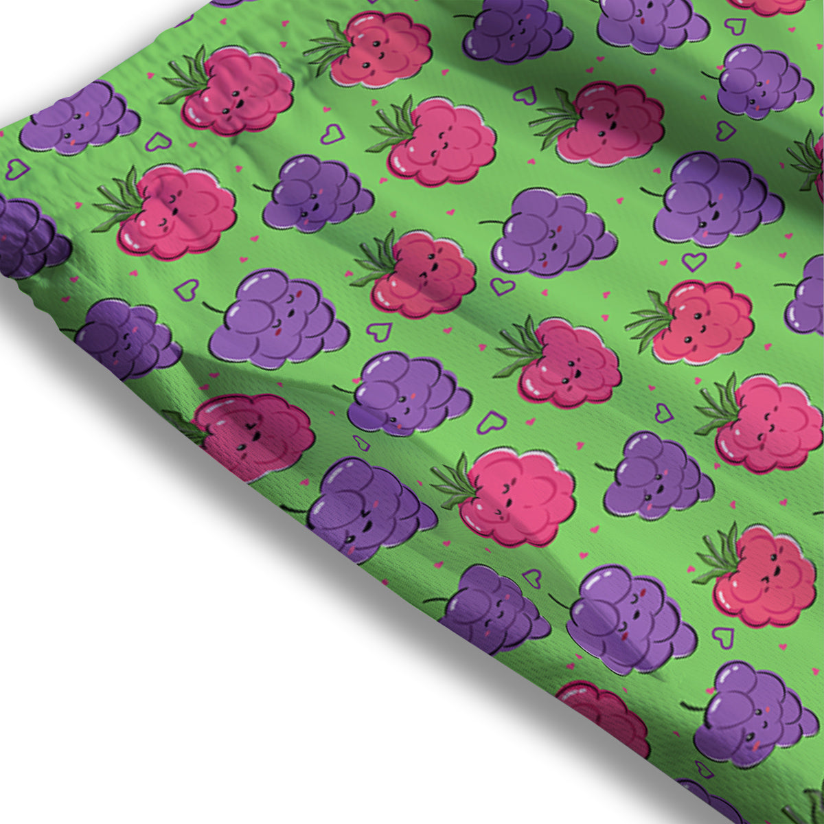 Grape Cute Print Pattern Mesh Shorts-grizzshop