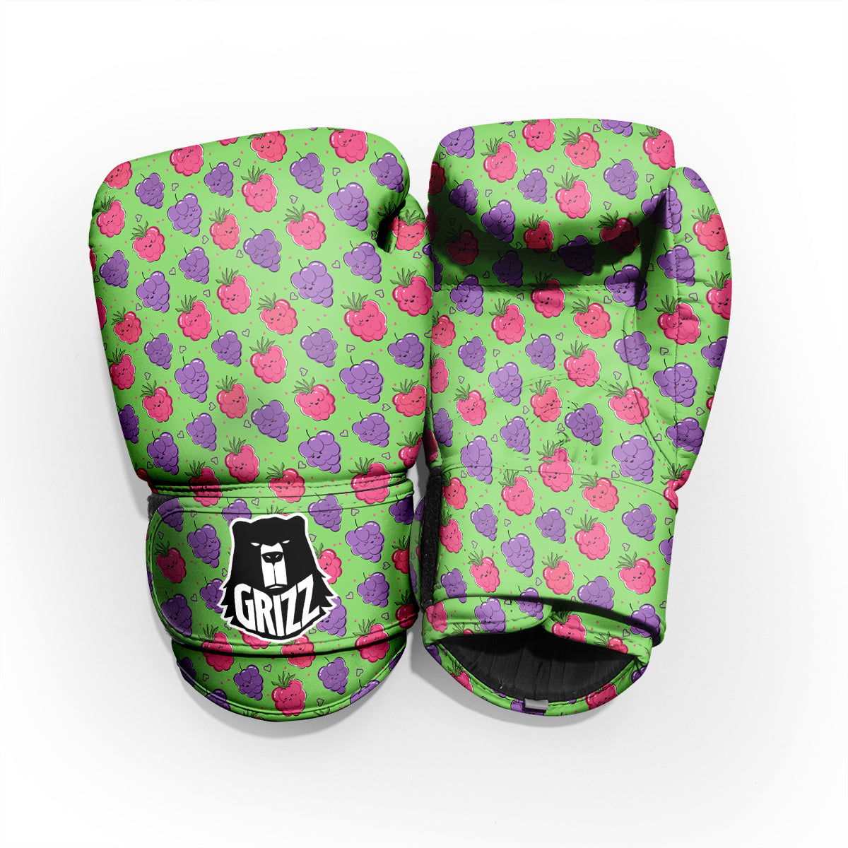 Grape Cute Print Pattern Sparring Gloves-grizzshop