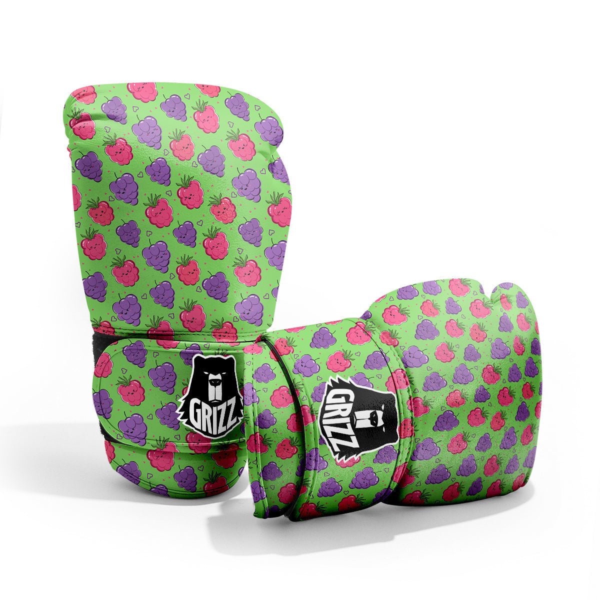 Grape Cute Print Pattern Sparring Gloves-grizzshop