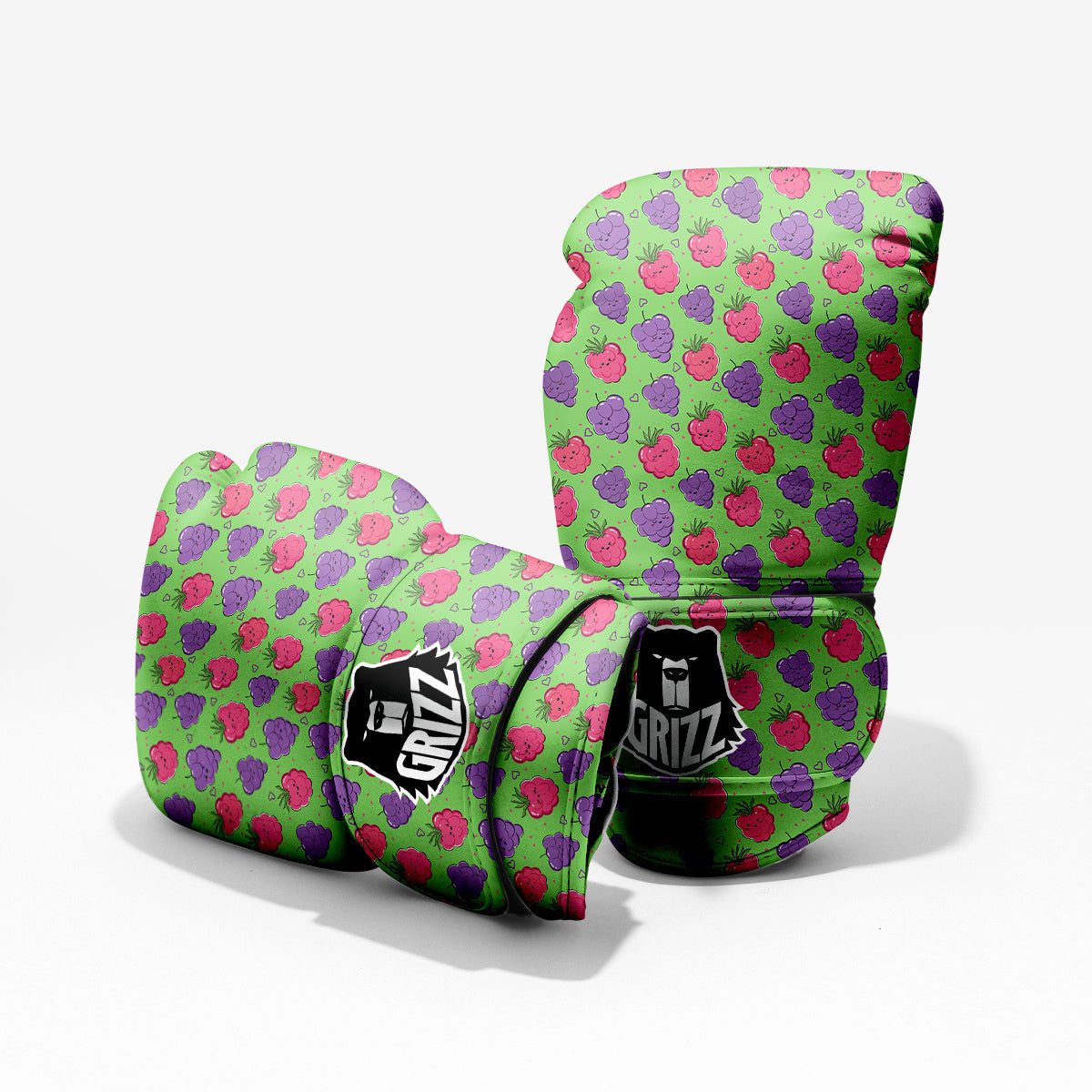 Grape Cute Print Pattern Sparring Gloves-grizzshop