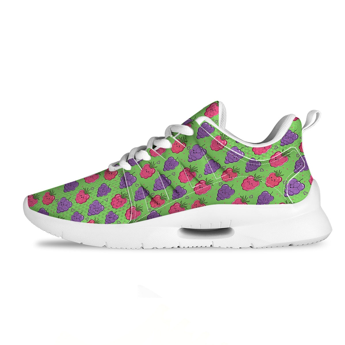 Grape Cute Print Pattern Tennis Shoes-grizzshop