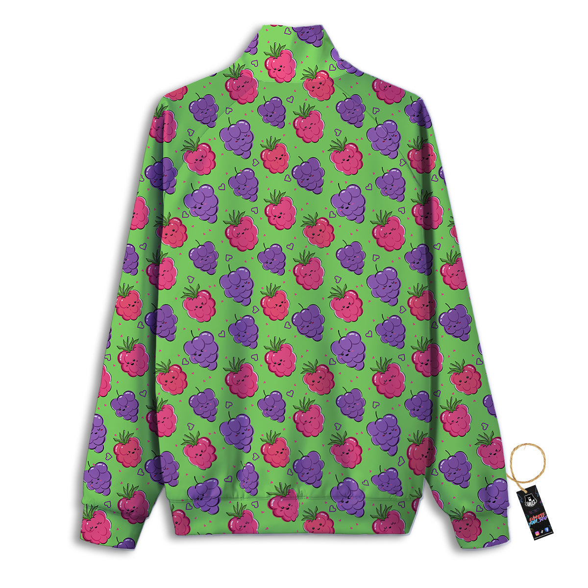 Grape Cute Print Pattern Track Jacket-grizzshop
