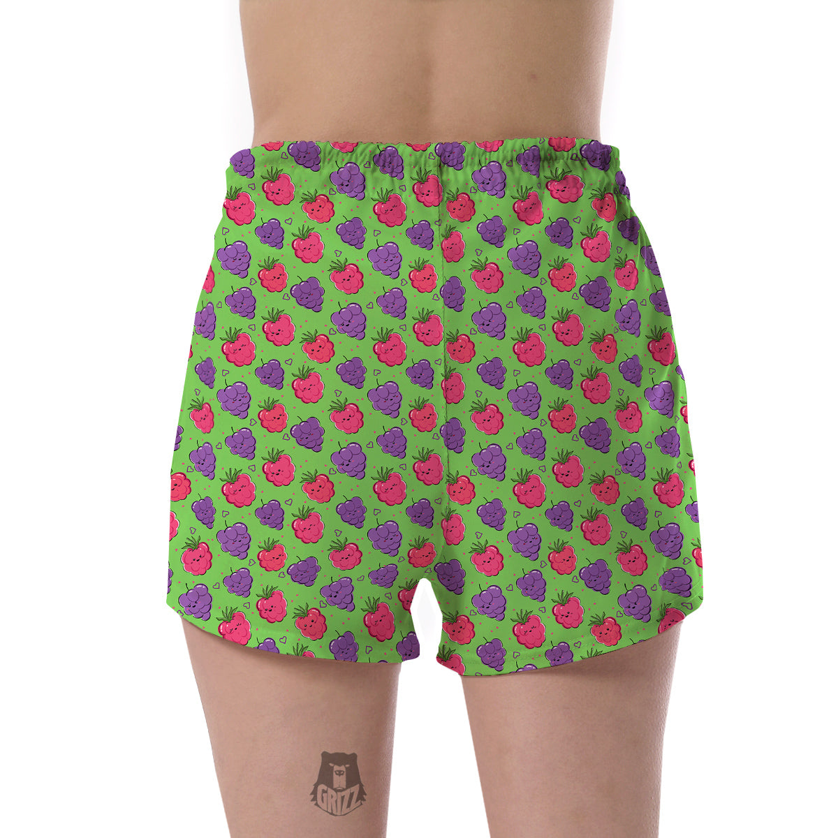 Grape Cute Print Pattern Women's Shorts-grizzshop