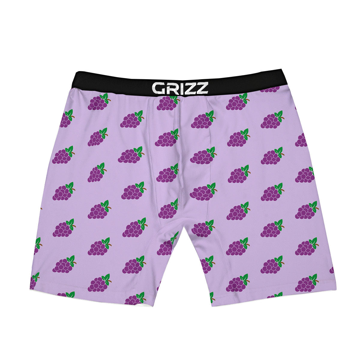 Grape Purple Print Pattern Boxer Briefs-grizzshop