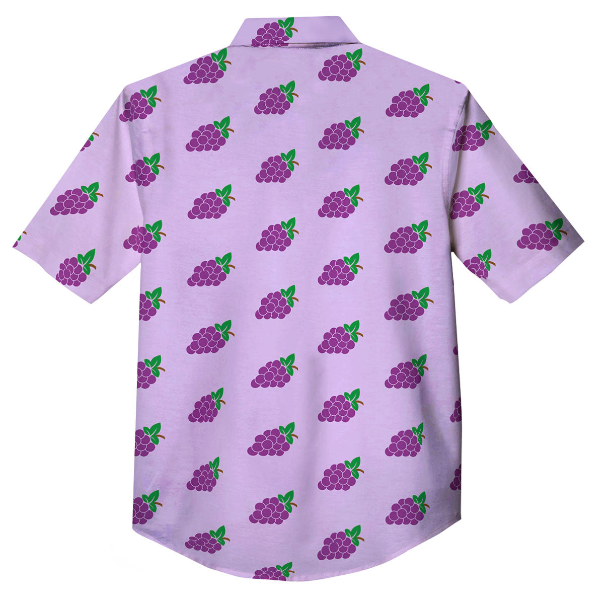 Grape Purple Print Pattern Button Up Shirt-grizzshop