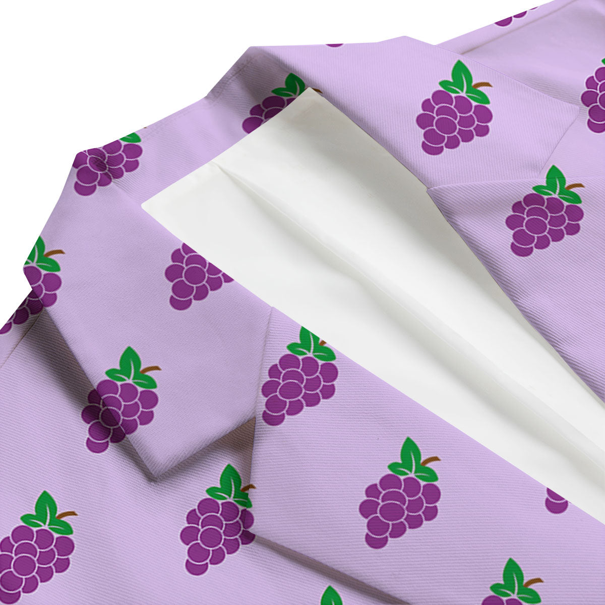 Grape Purple Print Pattern Men's Blazer-grizzshop