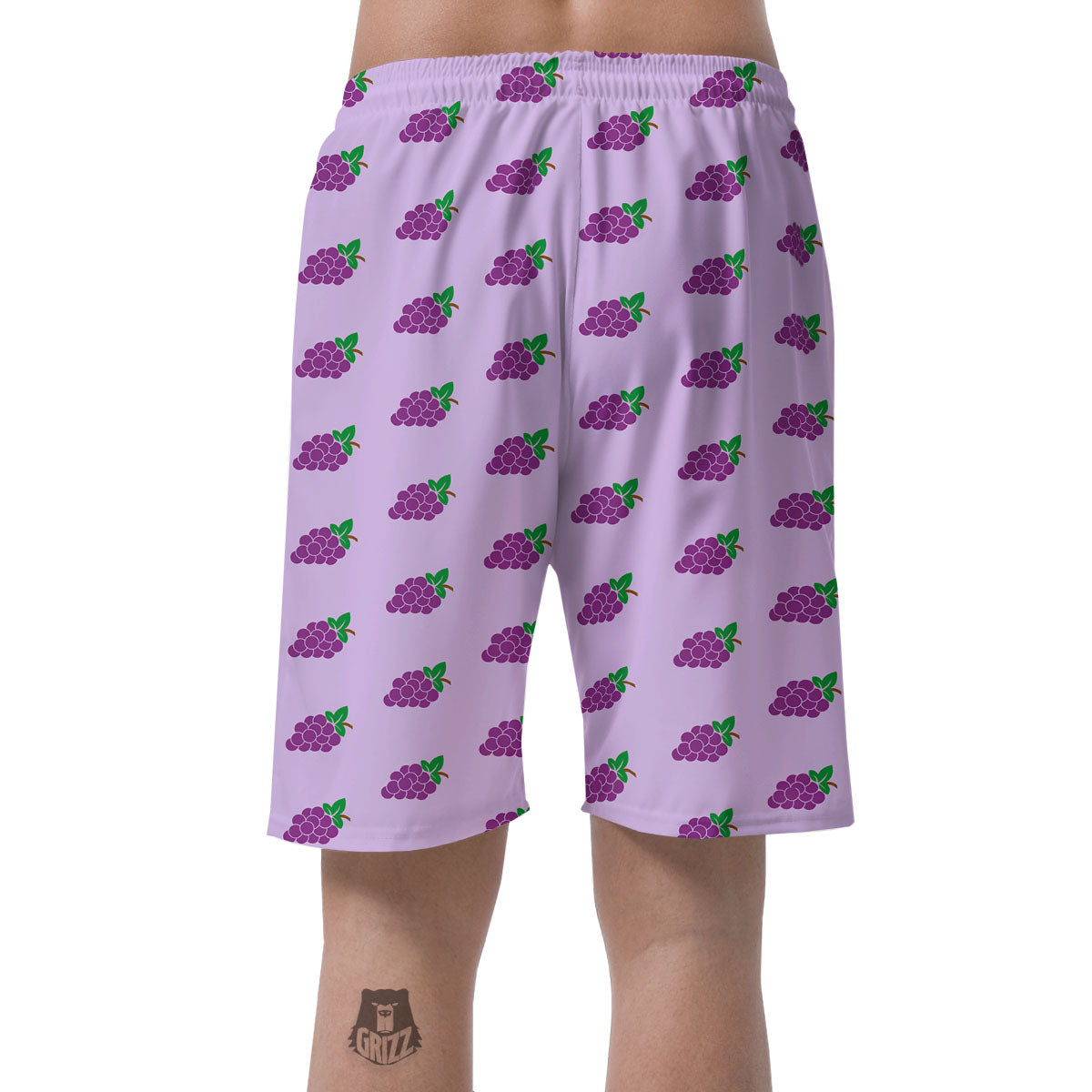 Grape Purple Print Pattern Men's Shorts-grizzshop