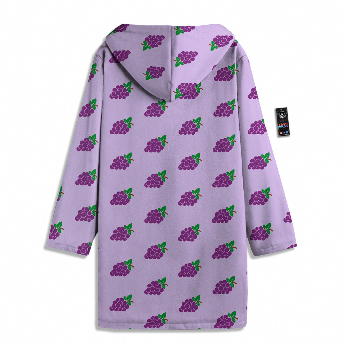 Grape Purple Print Pattern Men's Windbreaker Jacket-grizzshop