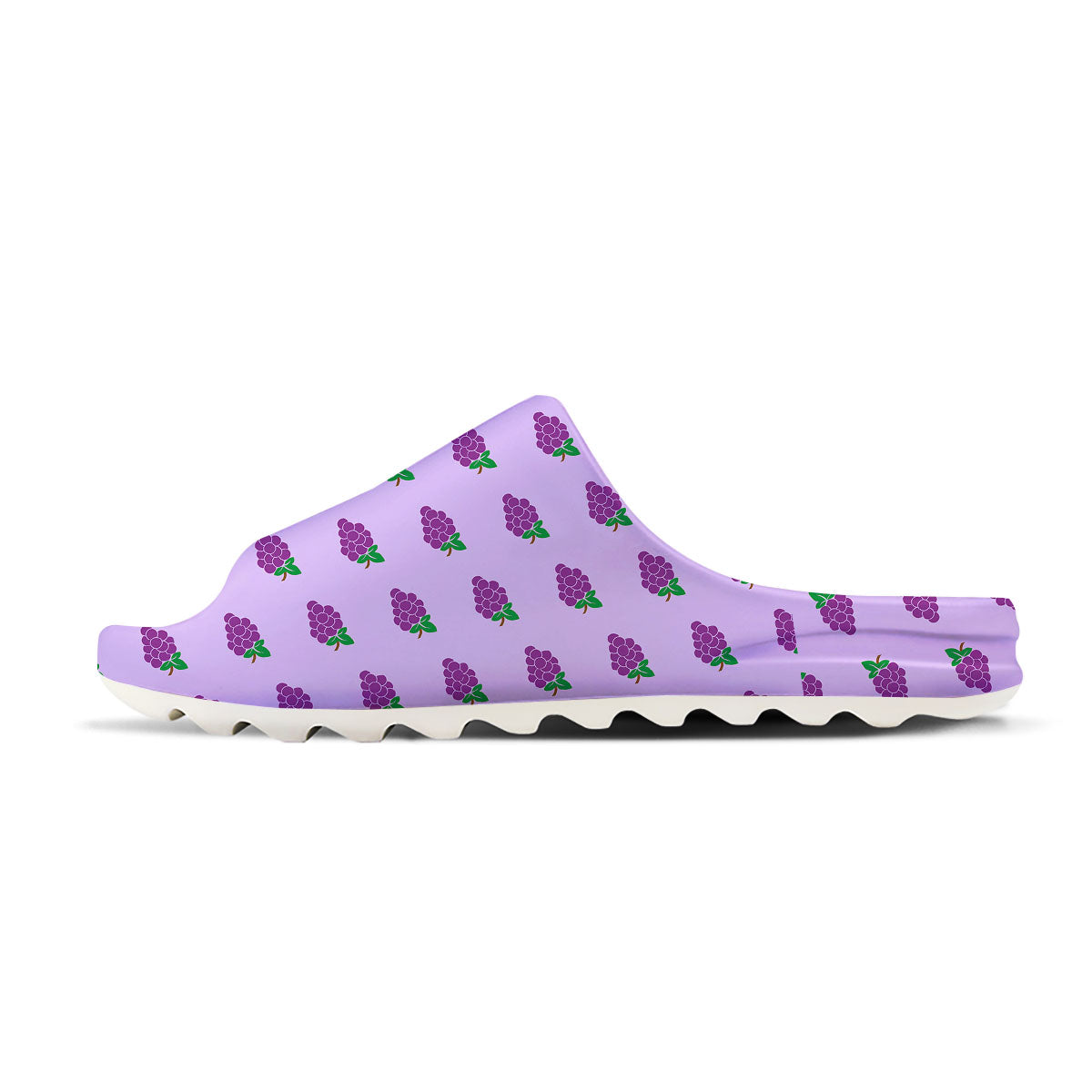 Grape Purple Print Pattern Sandals-grizzshop