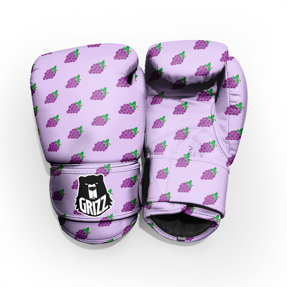 Grape Purple Print Pattern Sparring Gloves-grizzshop