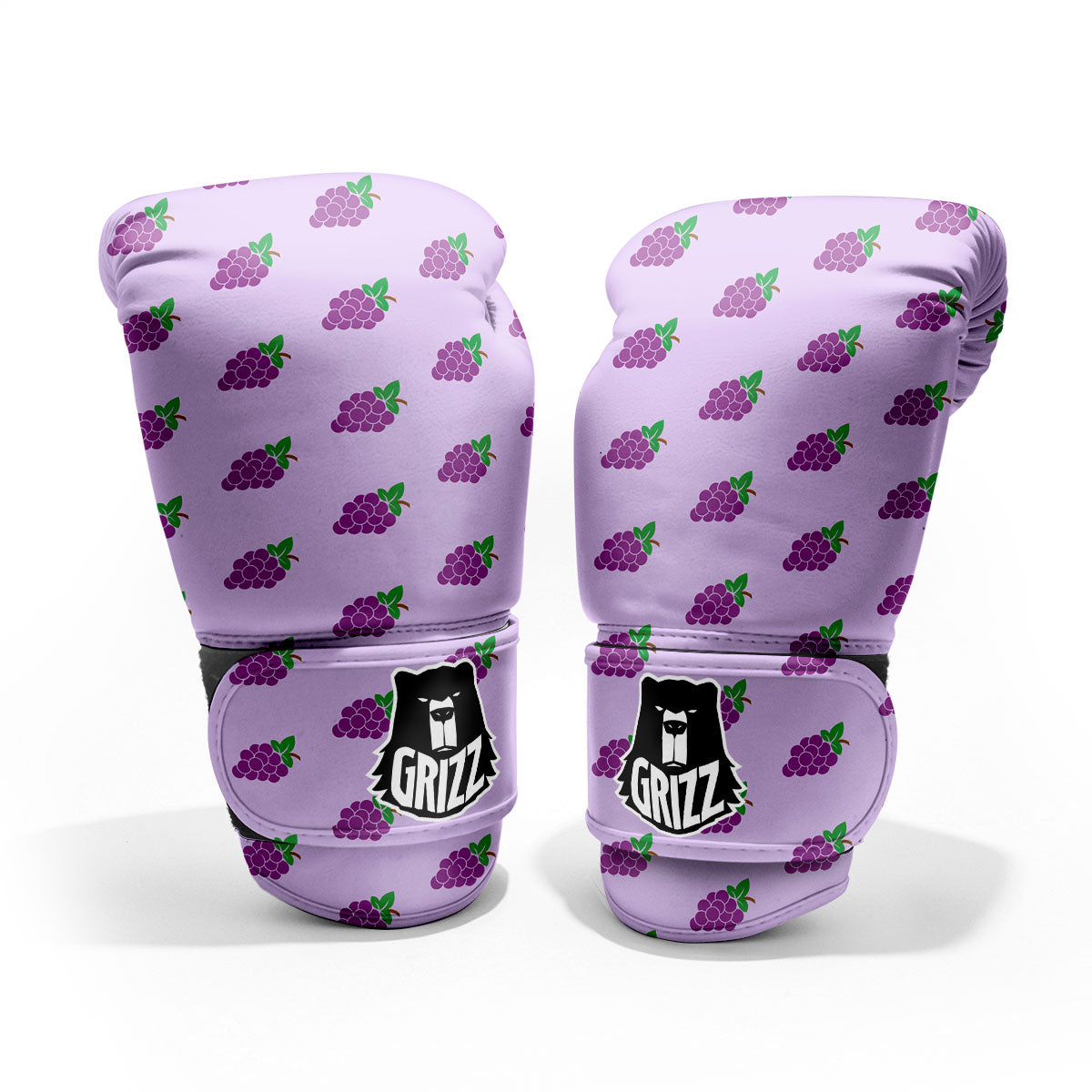 Grape Purple Print Pattern Sparring Gloves-grizzshop